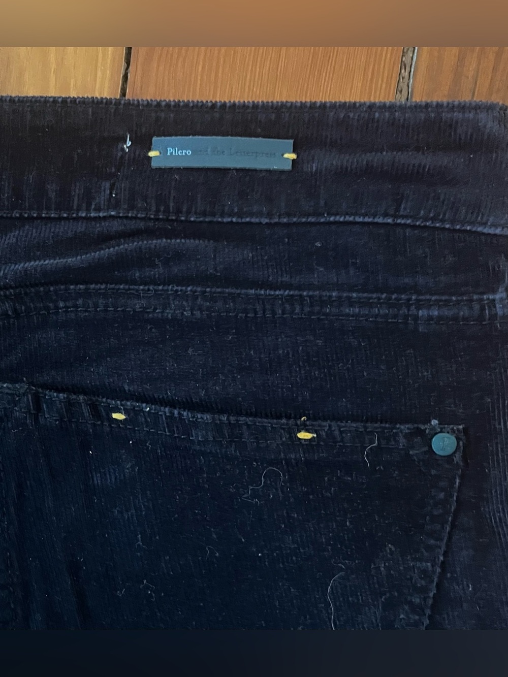 Anthropologie Pilcro Stet Navy Corduroy Pants Size 31 - Picture 3 of 4